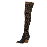 Brown Fabric Fendi Boots