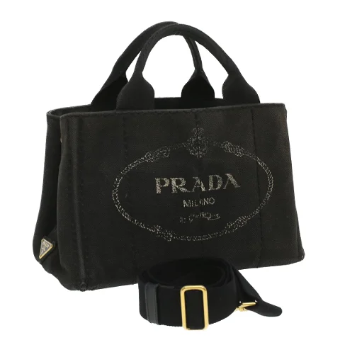 Black Canvas Prada Handbag
