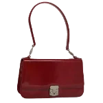 Red Canvas Versace Shoulder Bag