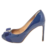 Blue Fabric Salvatore Ferragamo Heels