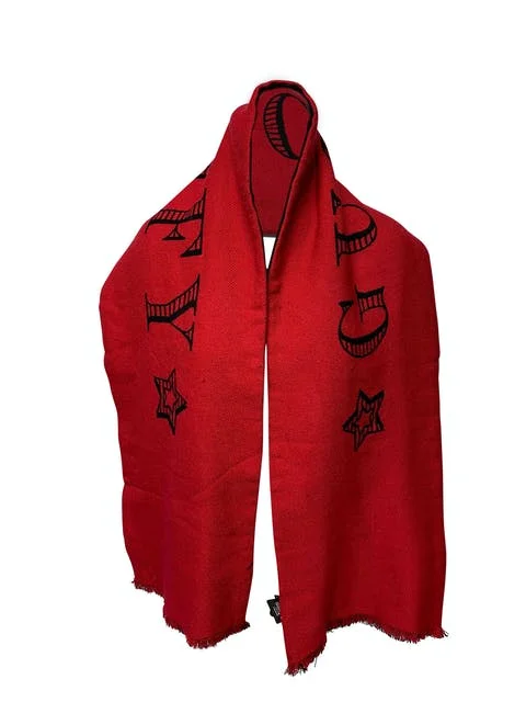 Red Wool Gucci Scarf