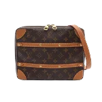 Brown Canvas Louis Vuitton Messenger