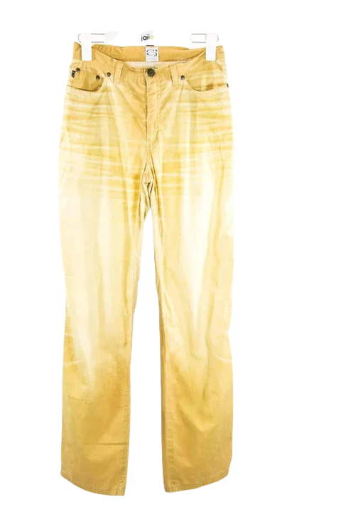 Yellow Cotton Roberto Cavalli Pants