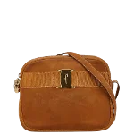 Brown Leather Salvatore Ferragamo Shoulder Bag