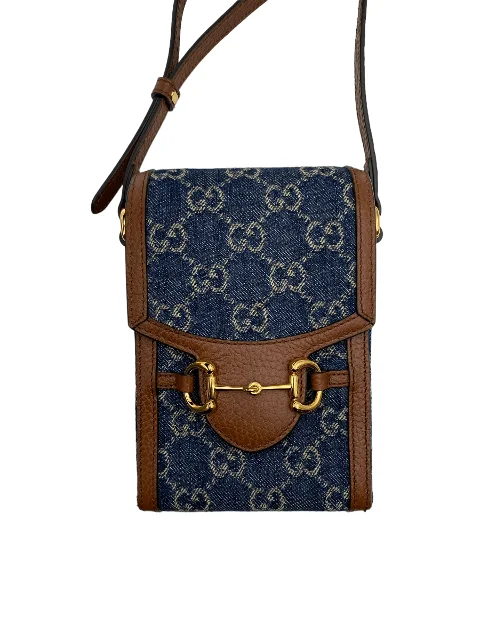 Blue Canvas Gucci Crossbody Bag