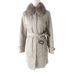 Beige Fabric Burberry Coat