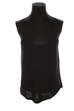 Black Linen Sandro Top