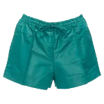 Green Silk Valentino Shorts