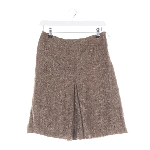 Brown Silk Prada Skirt