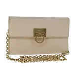 Beige Leather Salvatore Ferragamo Crossbody Bag