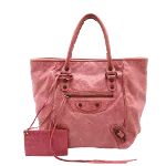 Pink Leather Balenciaga City