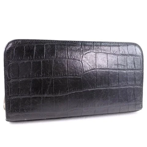 Black Leather Saint Laurent Wallet