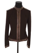 Brown Polyester Plein Sud Jacket