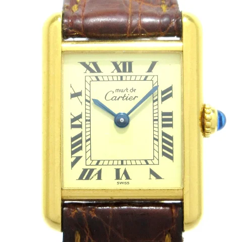 Gold Silver Cartier Watch