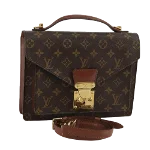 Brown Canvas Louis Vuitton Monceau