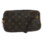 Brown Canvas Louis Vuitton Pochette Marly Bandouliere