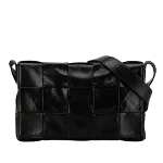 Black Leather Bottega Veneta Shoulder Bag