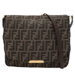 Brown Canvas Fendi Crossbody Bag