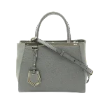 Grey Leather Fendi Handbag