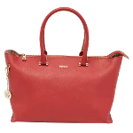 Red Leather DKNY Tote