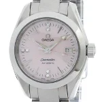 White Stainless Steel Omega Watch