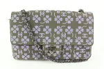 Grey Canvas Chanel Flap Bag