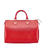 Red Leather Louis Vuitton Speedy