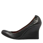 Black Leather Lanvin Heels