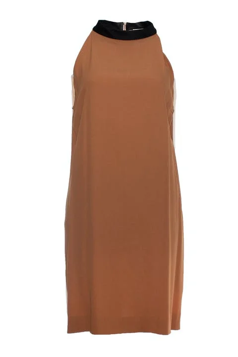 Brown Viscose Celine Dress
