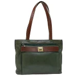 Green Leather Celine Tote