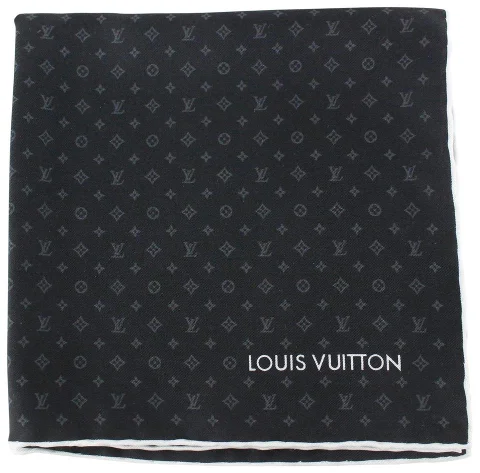 Black Silk Louis Vuitton Scarf