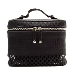 Black Canvas Dior Vanity Bag