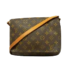 Brown Fabric Louis Vuitton Musette Tango