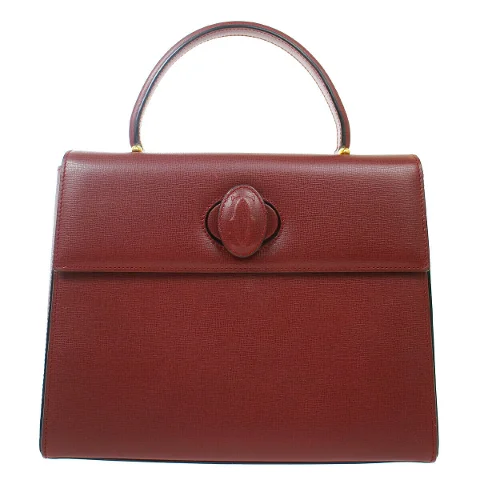 Burgundy Leather Cartier Handbag