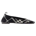 Black Nylon Burberry Flats