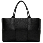 Black Leather Bottega Veneta Tote