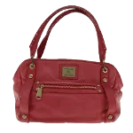 Red Leather Burberry Handbag