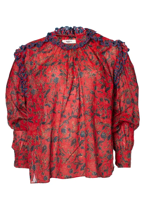 Red Cotton Isabel Marant Top