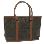 Brown Canvas Louis Vuitton Sac Weekend