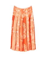 Orange Cotton Victoria Beckham Skirt