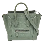 Green Leather Celine Luggage