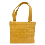 Beige Leather Chanel Chocolate Bar