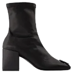 Black Leather Courrèges Boots