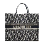 Navy Canvas Dior Book Tote