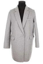 Grey Wool Maje Coat