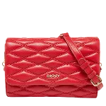 Red Leather DKNY Crossbody Bag