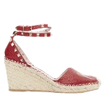 Red Leather Valentino Espadrilles