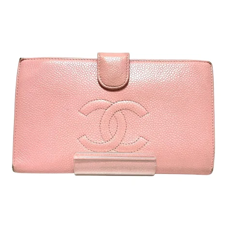 Pink Leather Chanel Wallet