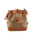 Brown Cotton Celine Big Bag Bucket