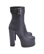 Black Leather Yves Saint Laurent Boots